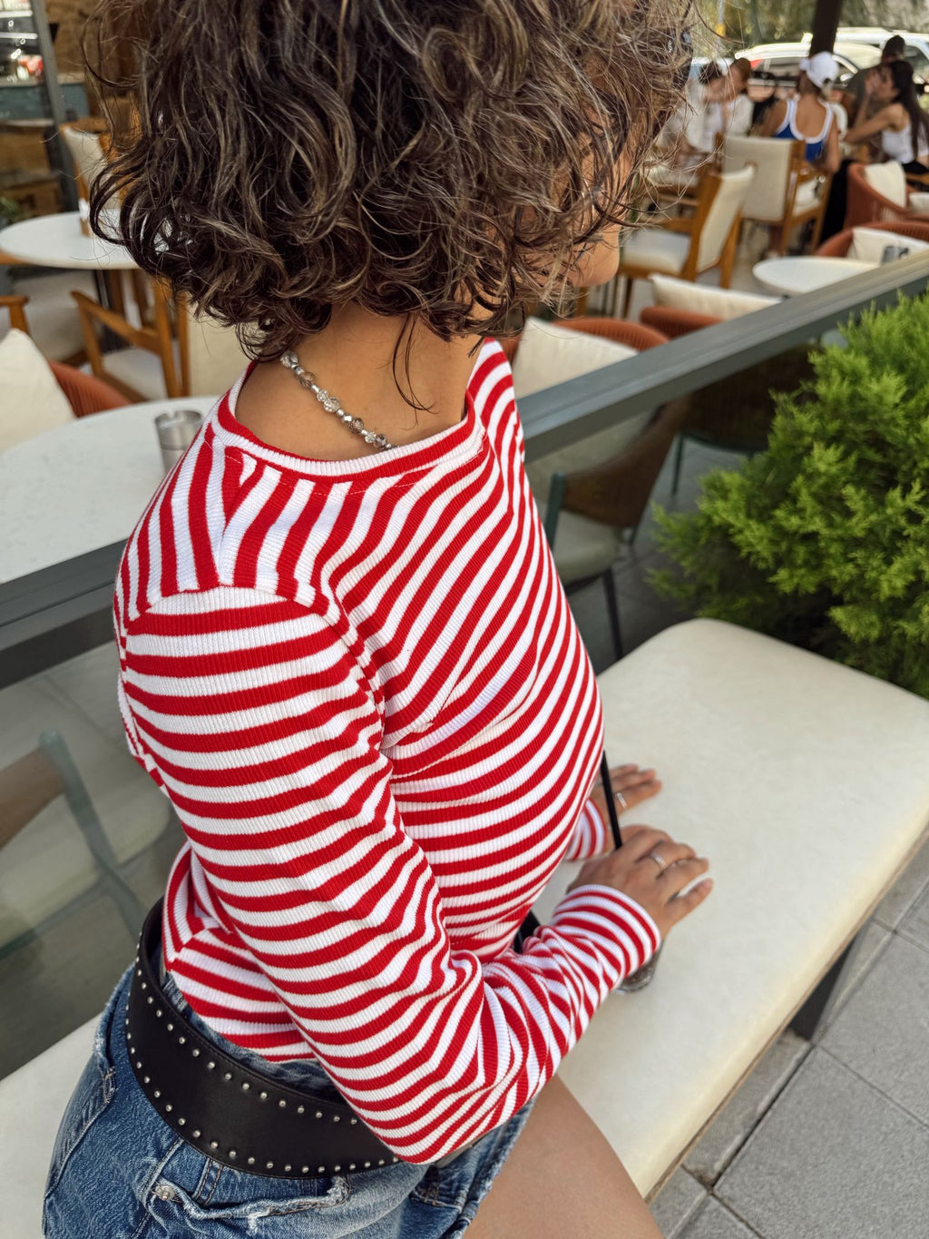 RED STRIPED TOP