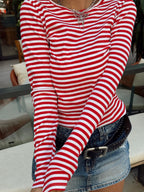 RED STRIPED TOP